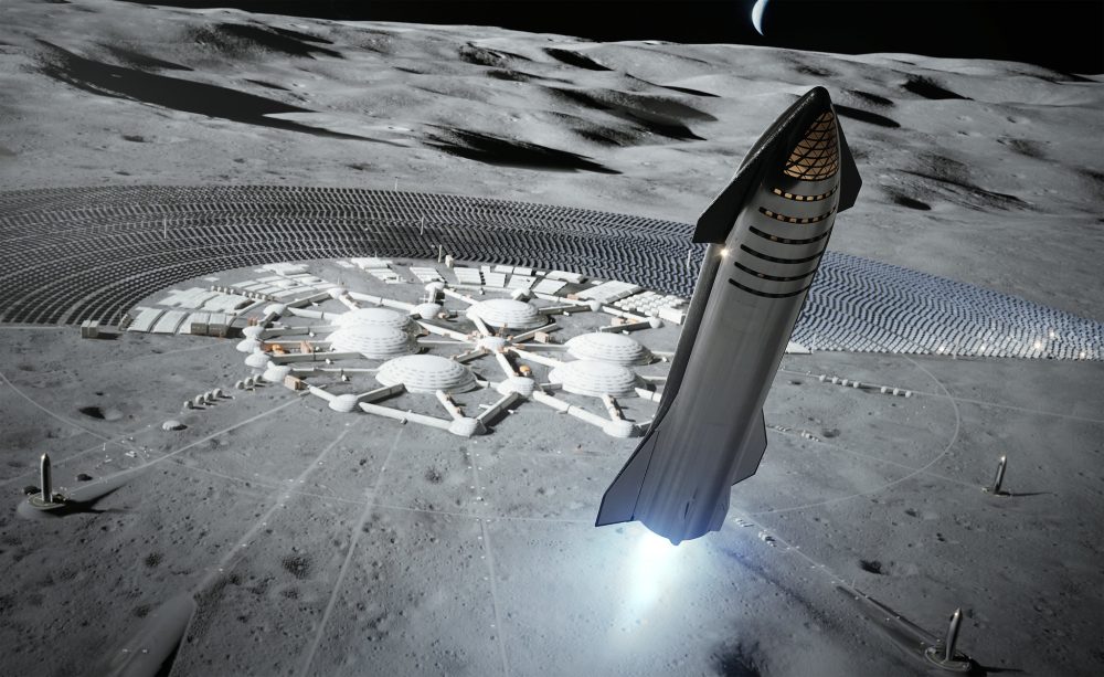 Starship moon rendering