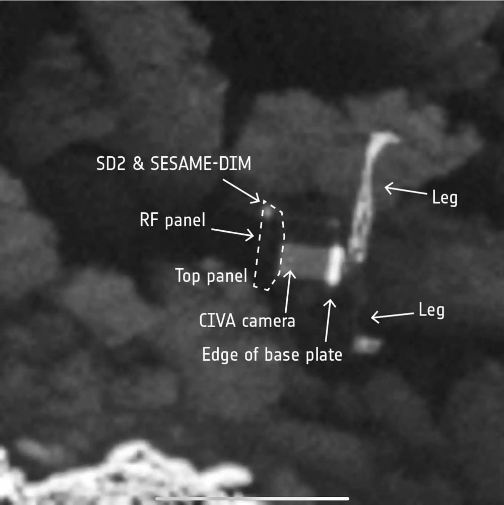 Scientists discover fluffy ice inside comet while finding second Philae lander impact point