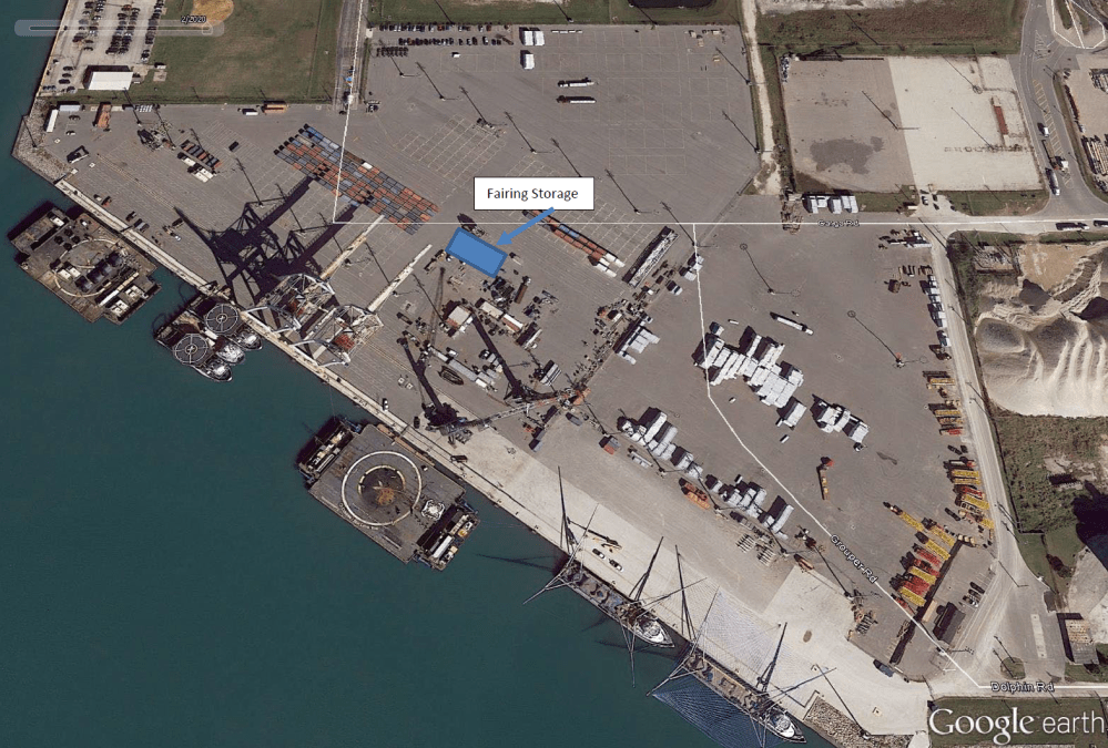 SpaceX mystery tent: Port Canaveral site gaining temporary storage for recovered fairings