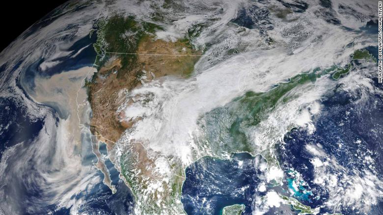NASA satellite imagery shows the recent devastation of climate change