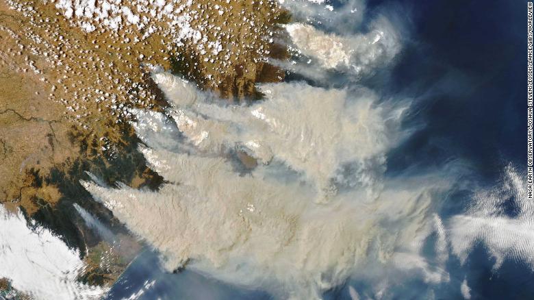 NASA satellite imagery shows the recent devastation of climate change