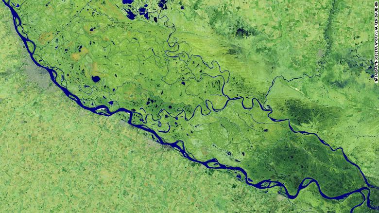 NASA satellite imagery shows the recent devastation of climate change