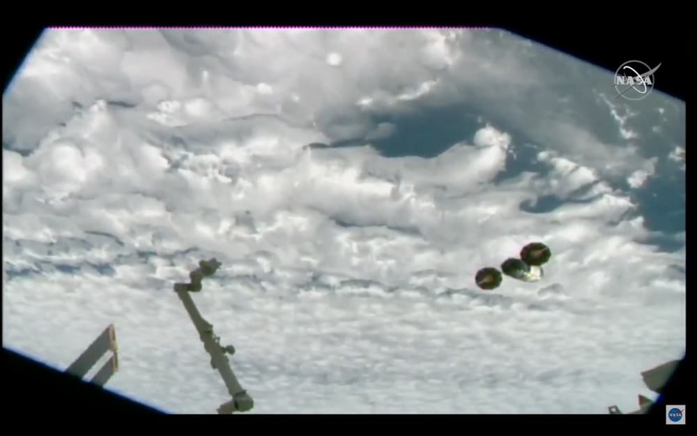 NASA releases S.S. Kalpana Chawla Cygnus vehicle from ISS before upcoming fire test
