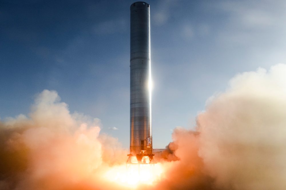 SpaceX Starship Super Heavy Booster 3 breathes to life for the first time with static fire Starship super heavy booster ignites foe first Static Fire