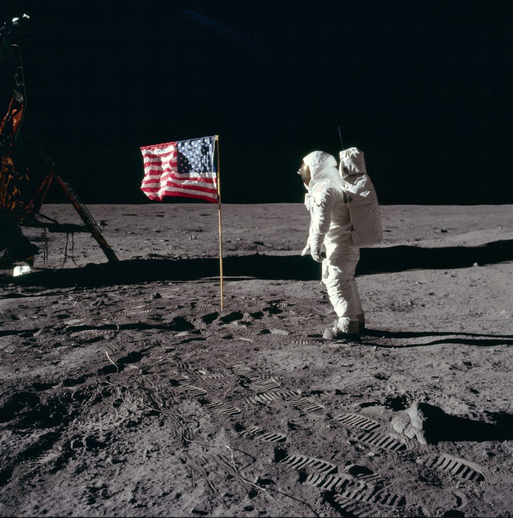 This Day In Space (July 20, 1969): Apollo 11 Lands on The Moon Buzz Aldrin solutes flag following Apollo 11 landing.