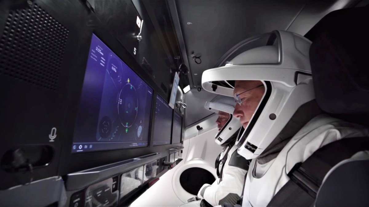 bob and Doug in spacex crew dragon