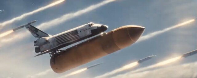 Shuttle launch in 'Don't Look Up' Netflix movie trailer.