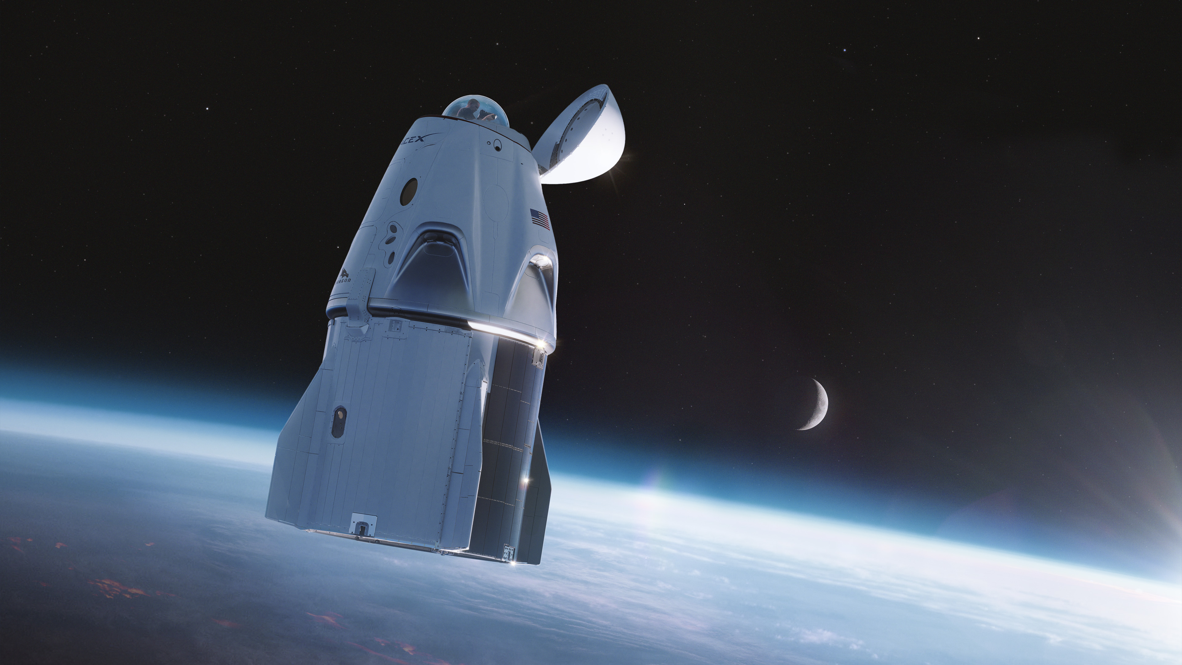 Render of Dragon Capsule with Cupola.