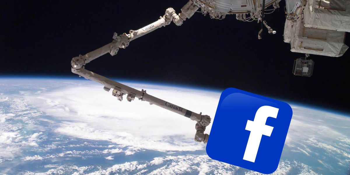 Facebook outage Canadarm space