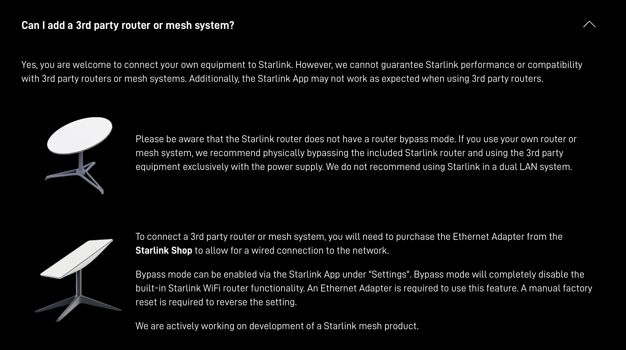 Use Third Party Router With Starlink Bypass Mode Space Explored Use Third Party Router With Starlink Bypass Mode Space Explored