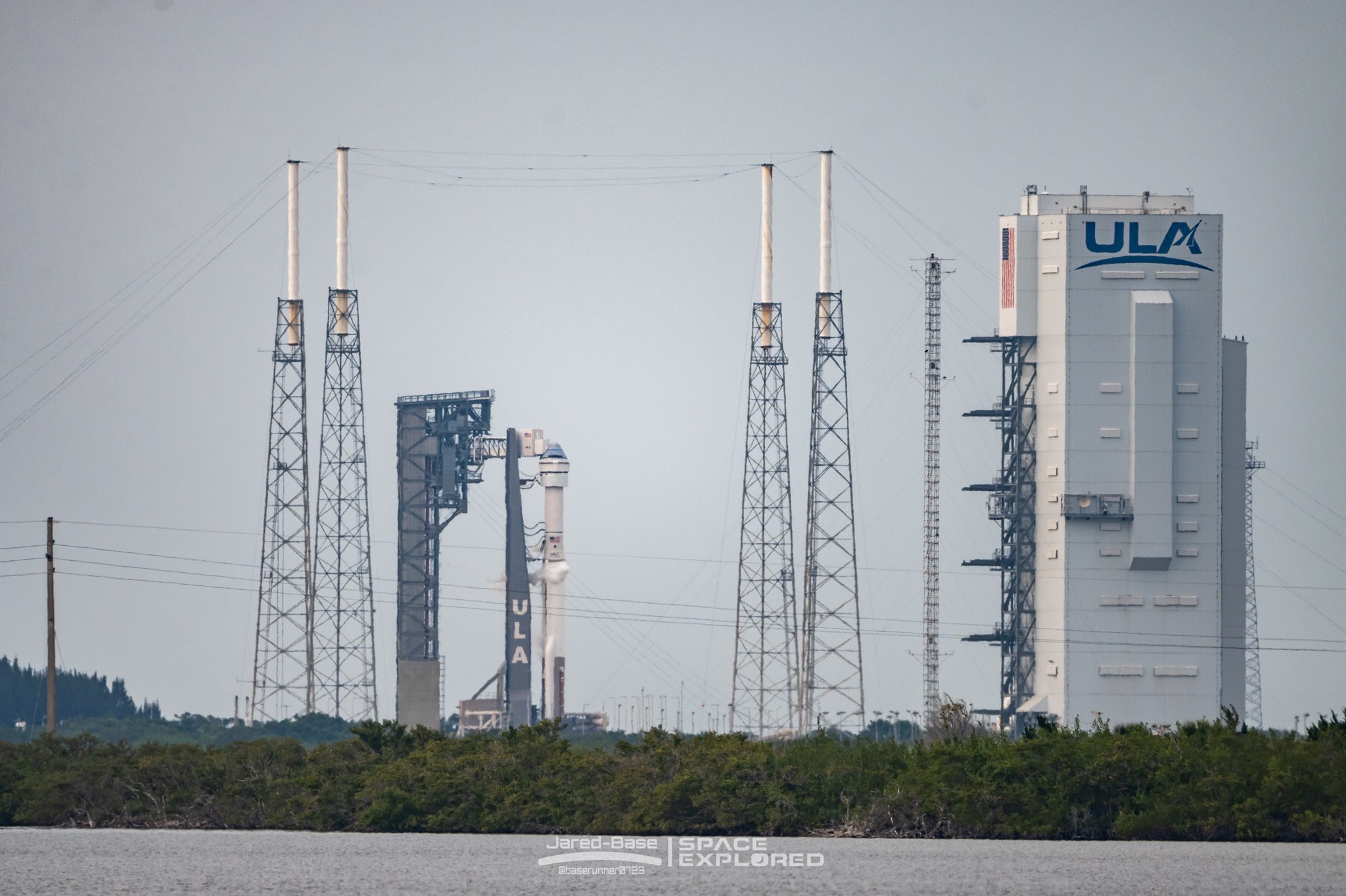 Atlas V on the pad for OFT-2