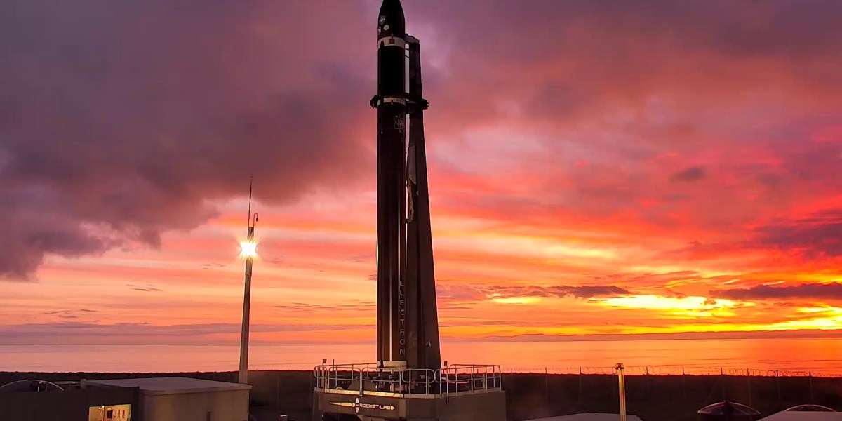 rocket lab capstone sunset