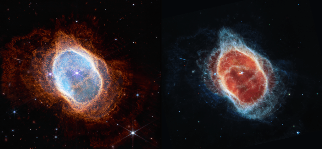 Webb telescope captures infrared images of Southern Ring Nebula