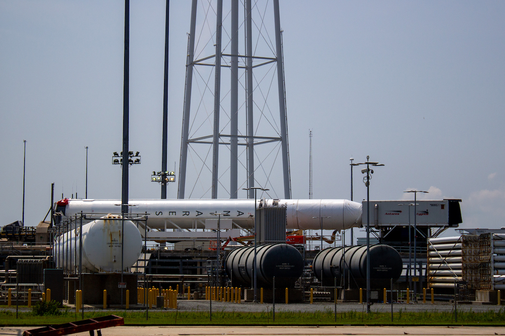 Northrop Grumman Antares rocket horizontal