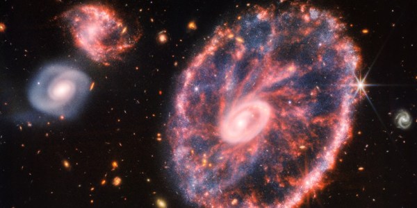 jame Webb space telescope cartwheel galaxy near infrared