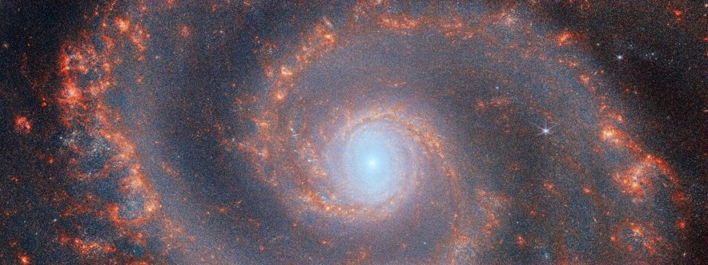 Galaxy M51 captured by NASA's James Webb Space Telescope’s Near-InfraRed Camera (NIRCam) 