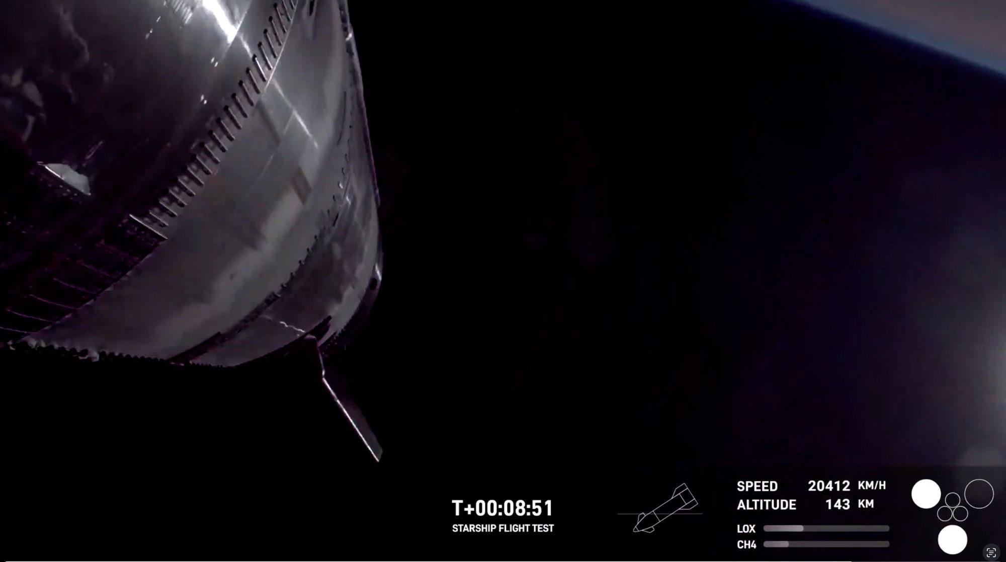 Starship Flight 8: Starship Block 2 once again finds trouble during flight